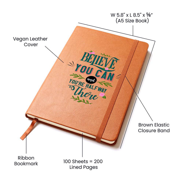 Leather Journal – Believe You Can Quote
