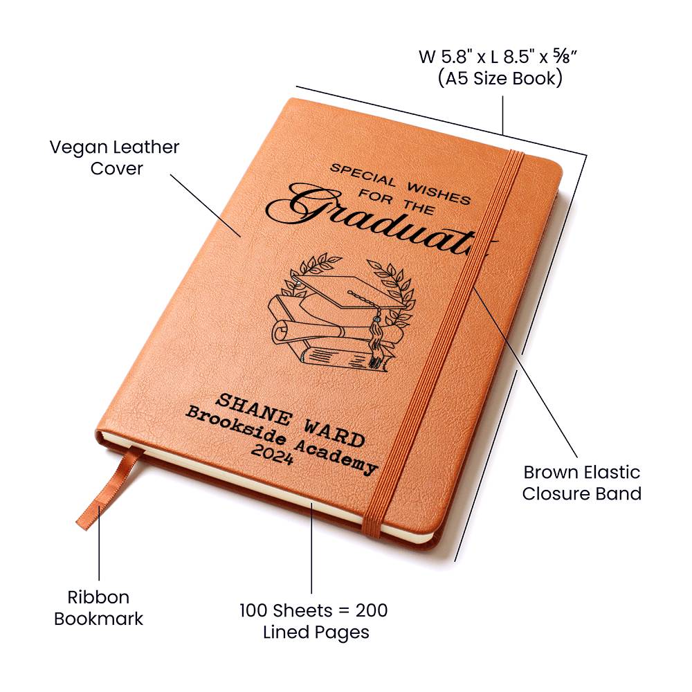 Personalized Graduation Leather Journal Keepsake Gift