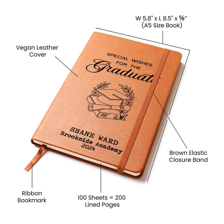 Personalized Graduation Leather Journal Keepsake Gift