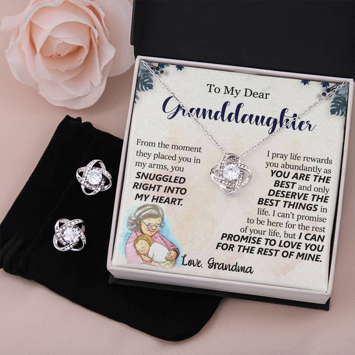 Grandma to Granddaughter Love Knot Necklace with Message