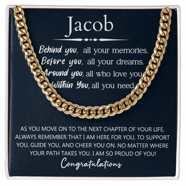 Personalized Men Graduation Gift - Behind You All Your Memories