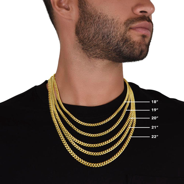To My Brother Cuban Chain Gift