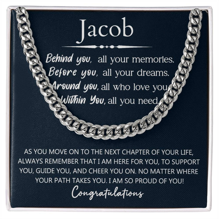 Personalized Men Graduation Gift - Behind You All Your Memories