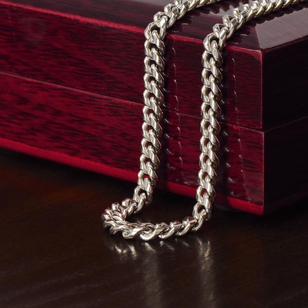 To My Brother Cuban Chain Gift