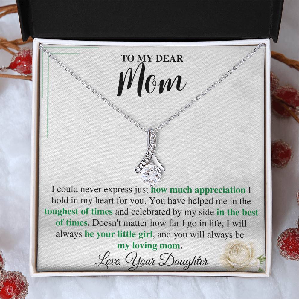 To My Mom Necklace from Daughter