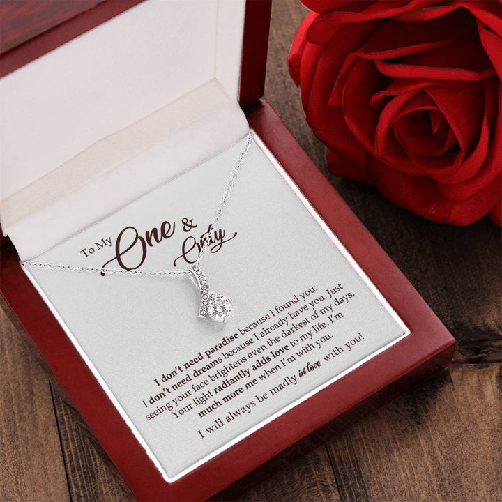 To My One & Only Necklace Gift