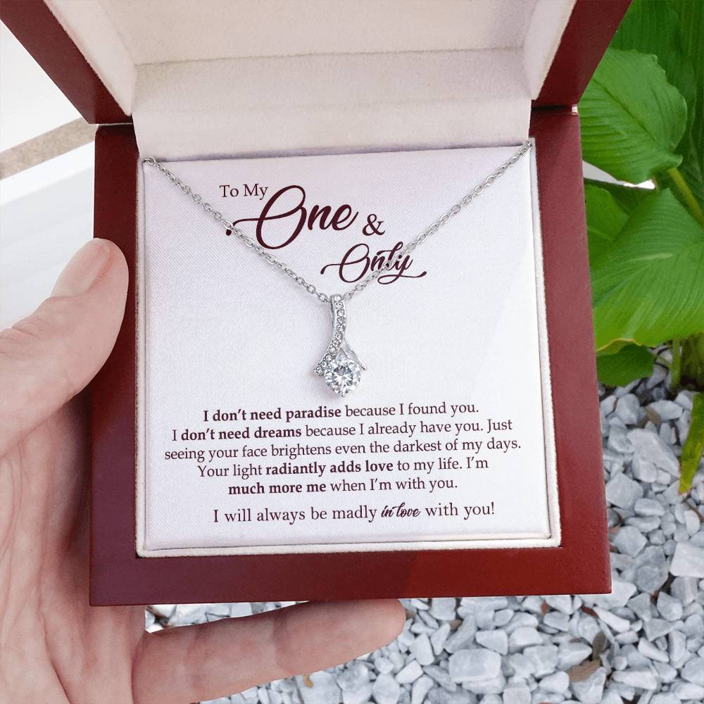 To My One & Only Necklace Gift