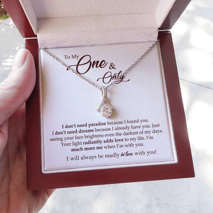 To My One & Only Necklace Gift