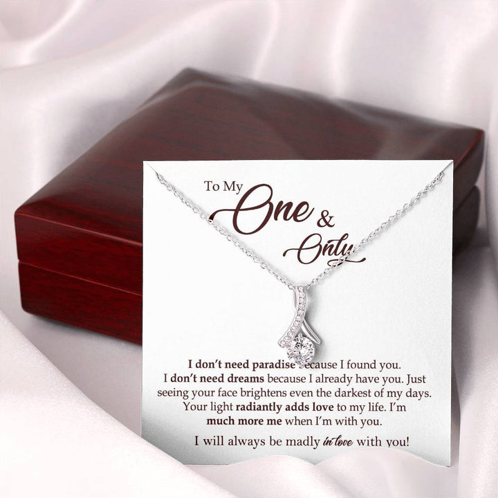 To My One & Only Necklace Gift