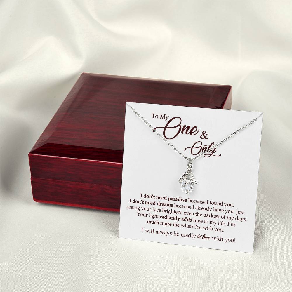 To My One & Only Necklace Gift