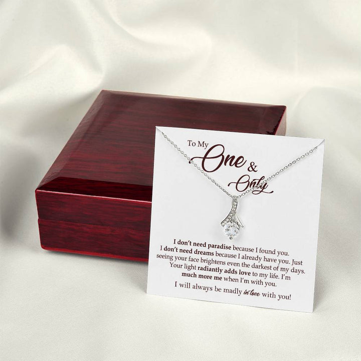 To My One & Only Necklace Gift
