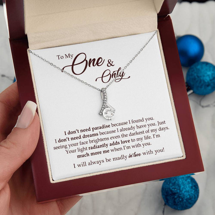 To My One & Only Necklace Gift