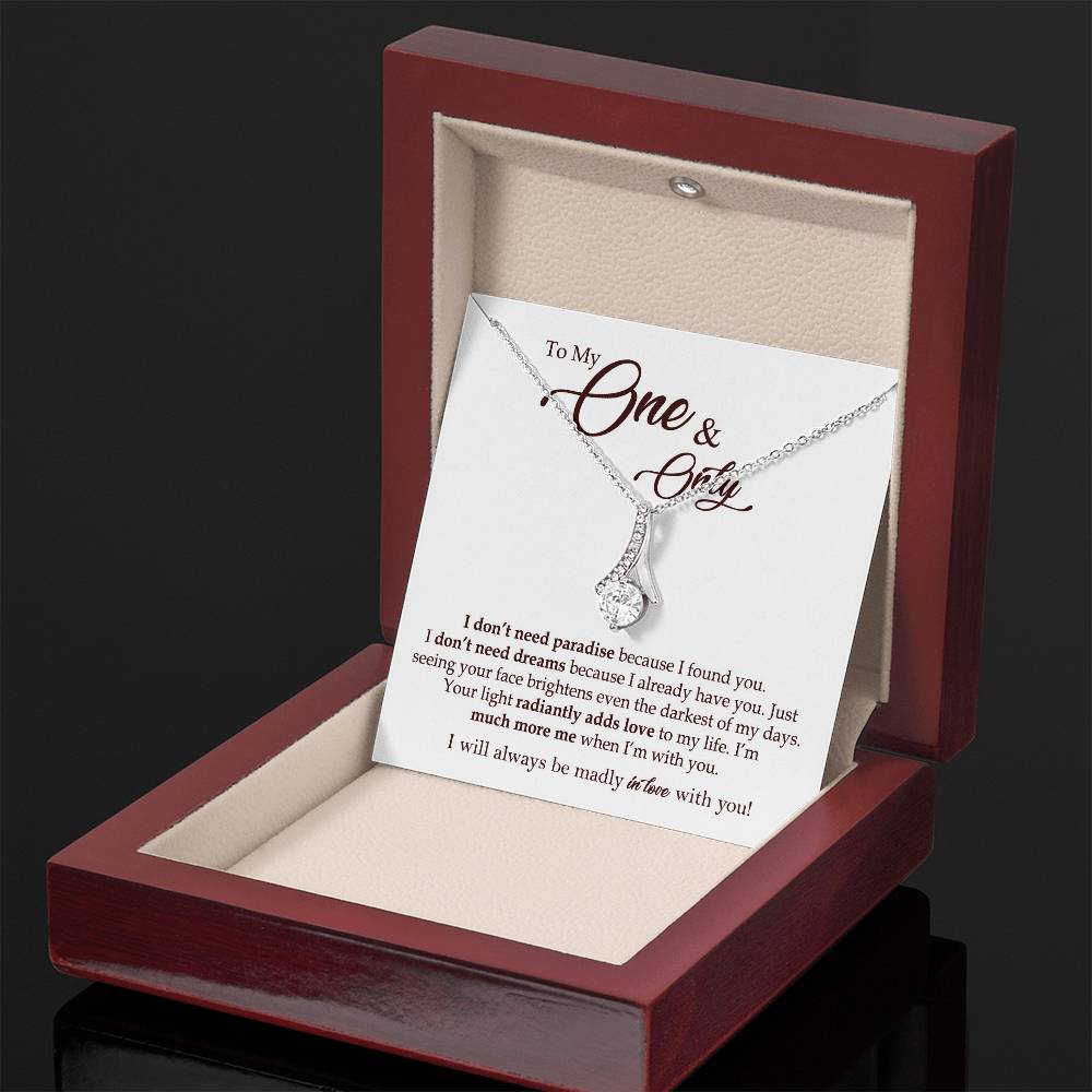 To My One & Only Necklace Gift