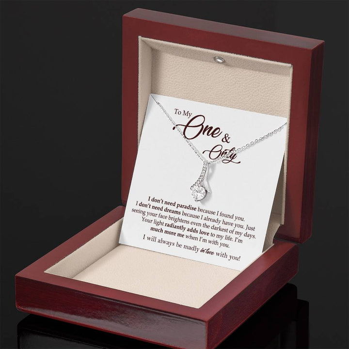 To My One & Only Necklace Gift