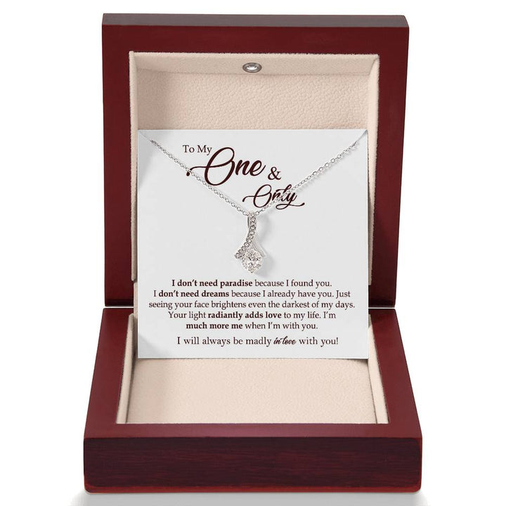 To My One & Only Necklace Gift