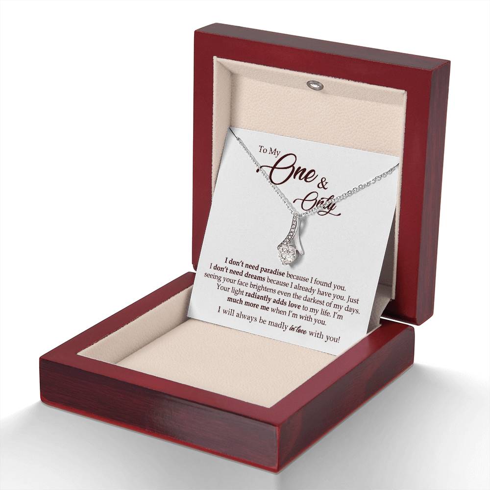 To My One & Only Necklace Gift