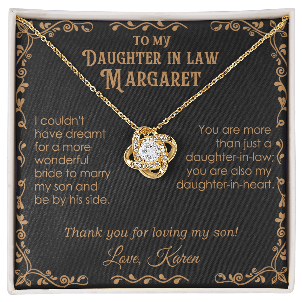 Personalized Daughter In Law necklace