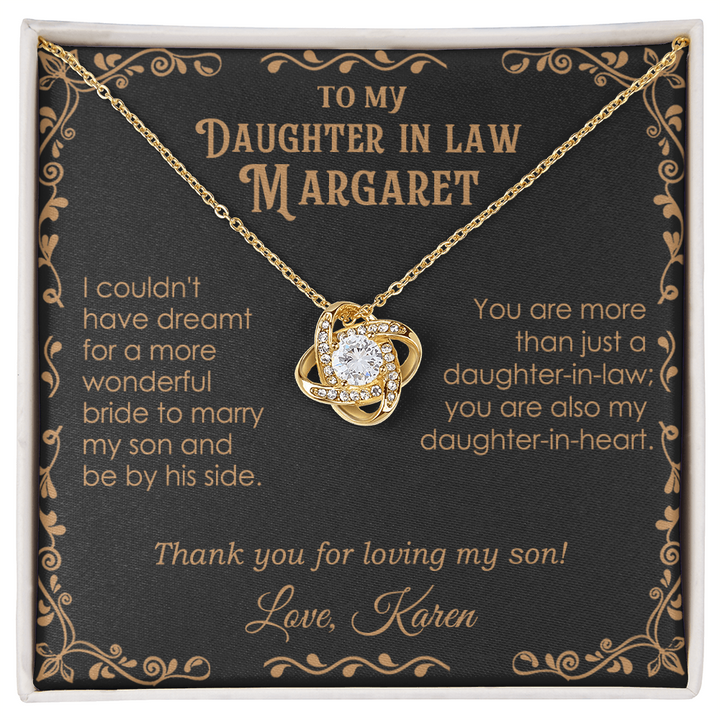 Personalized Daughter In Law necklace