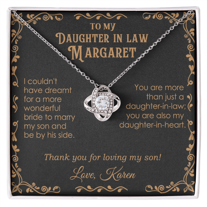 Personalized Daughter In Law necklace
