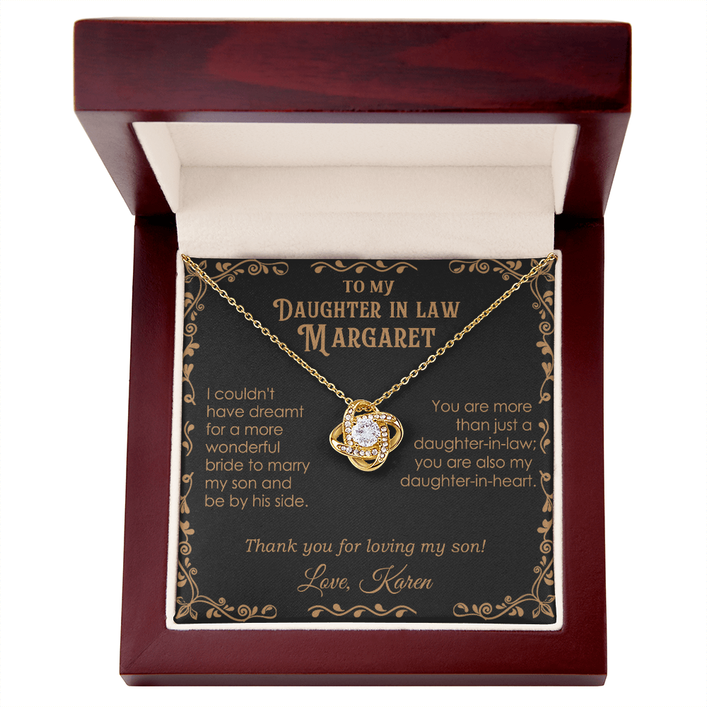 Personalized Daughter In Law necklace