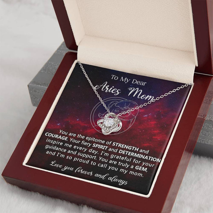 Aries Mom Eternal Love Knot Necklace