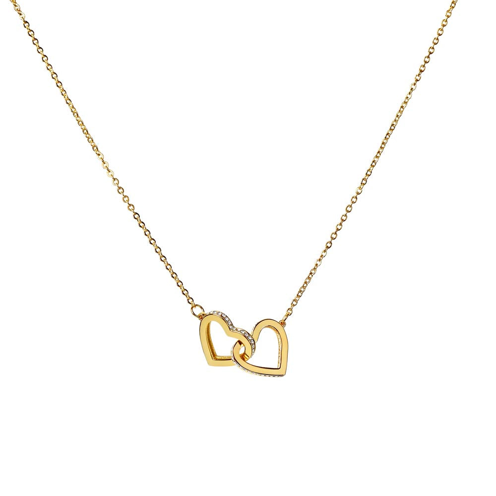 To My Granddaughter Interlocking Hearts Necklace