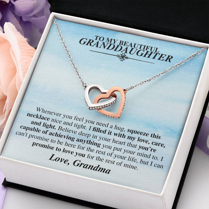 Grandma to Granddaughter Hug Necklace Gift