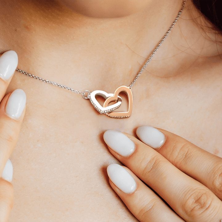 To My Granddaughter Interlocking Hearts Necklace