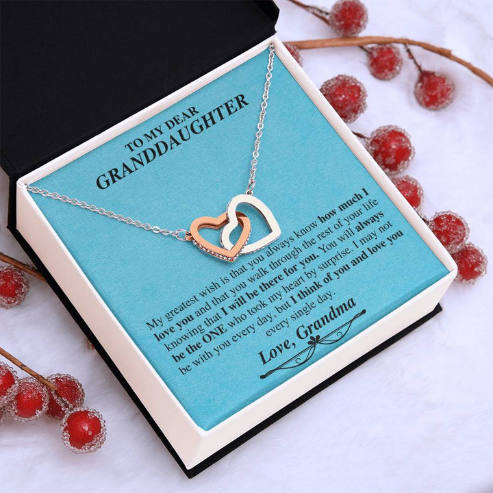 Grandma to Granddaughter Double Heart Necklace