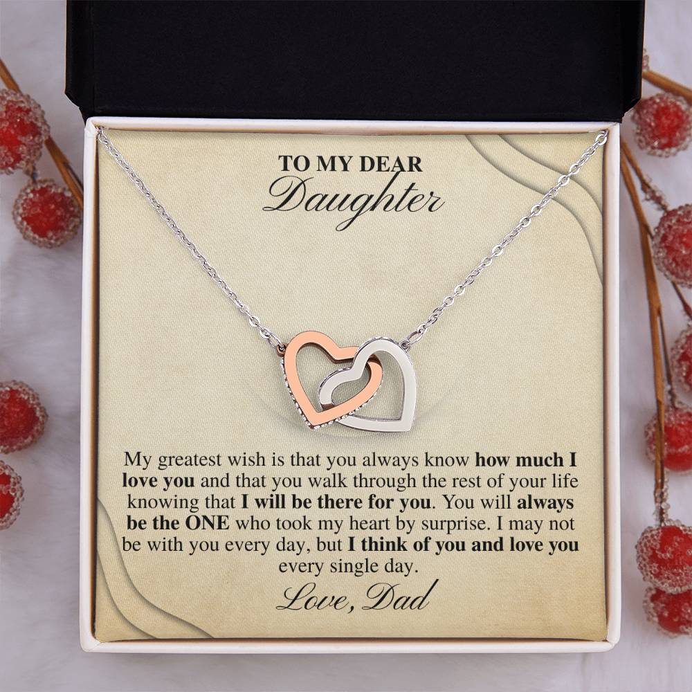 Always There Dad to Daughter Necklace