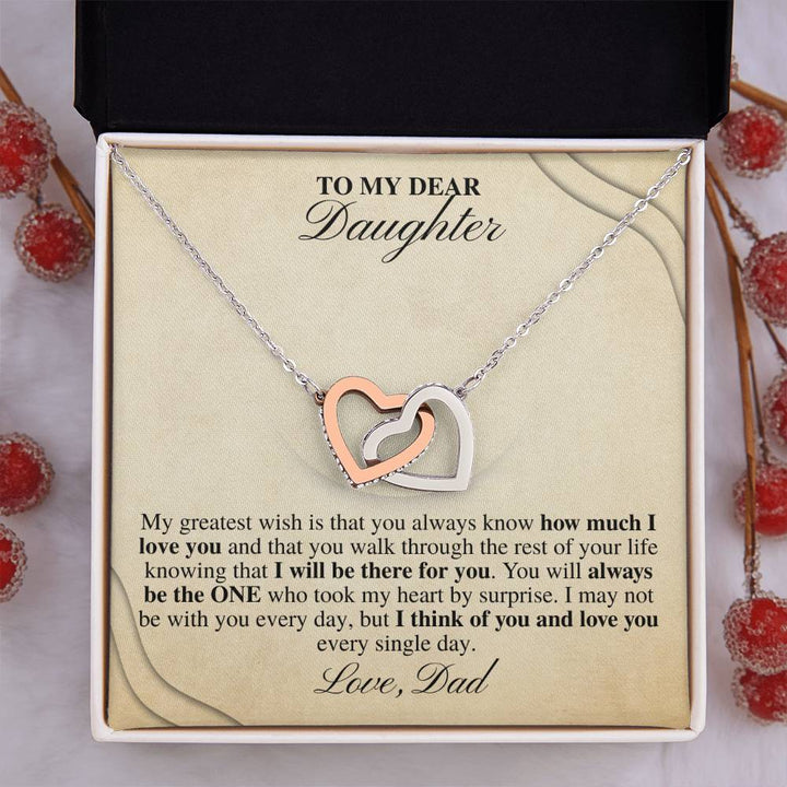 Always There Dad to Daughter Necklace