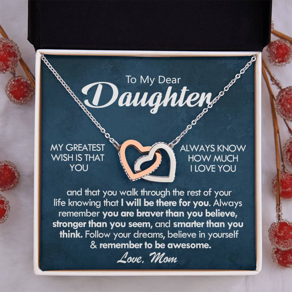 Mom to Daughter Always Loved Necklace