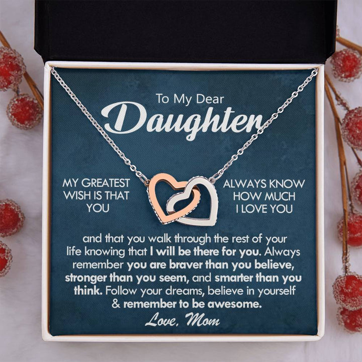 Mom to Daughter Always Loved Necklace