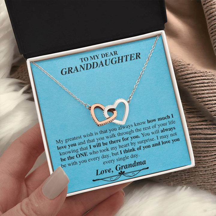 Grandma to Granddaughter Double Heart Necklace