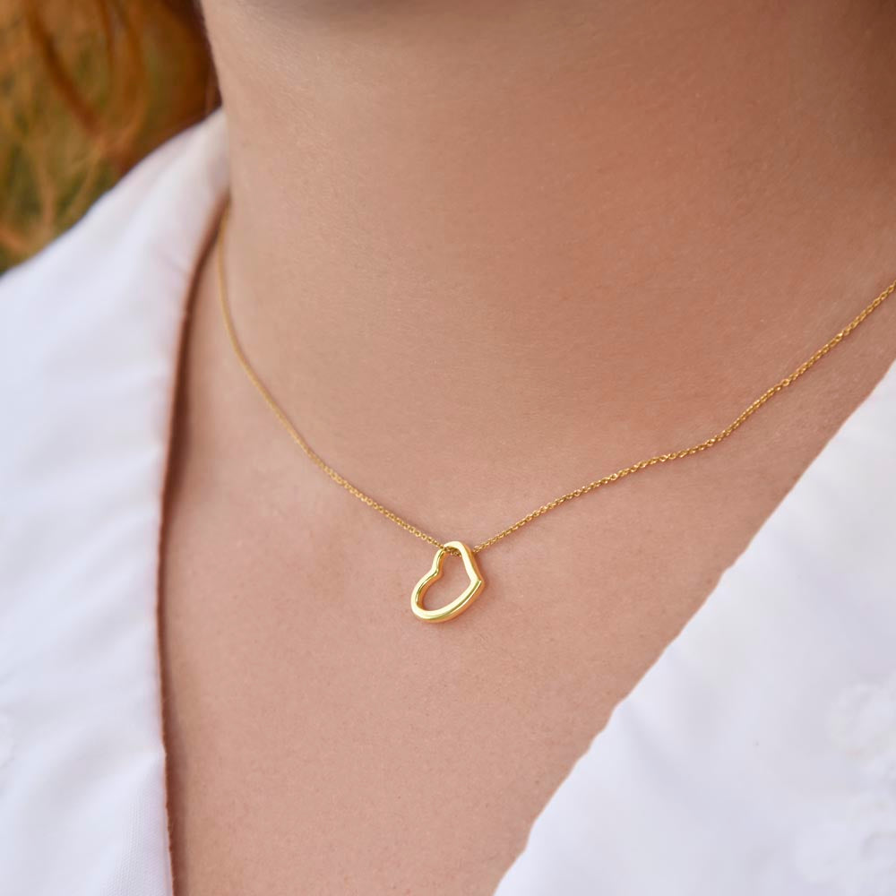 Minimalist Gold Heart Necklace – Elegant Jewelry for Women