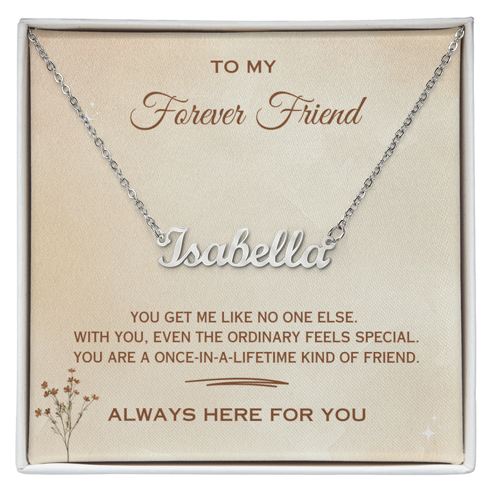 personalized necklace name for a friend