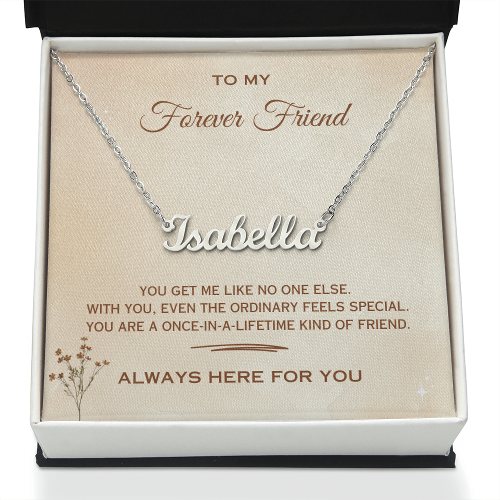 Personalized Forever Friend Name Necklace Gift