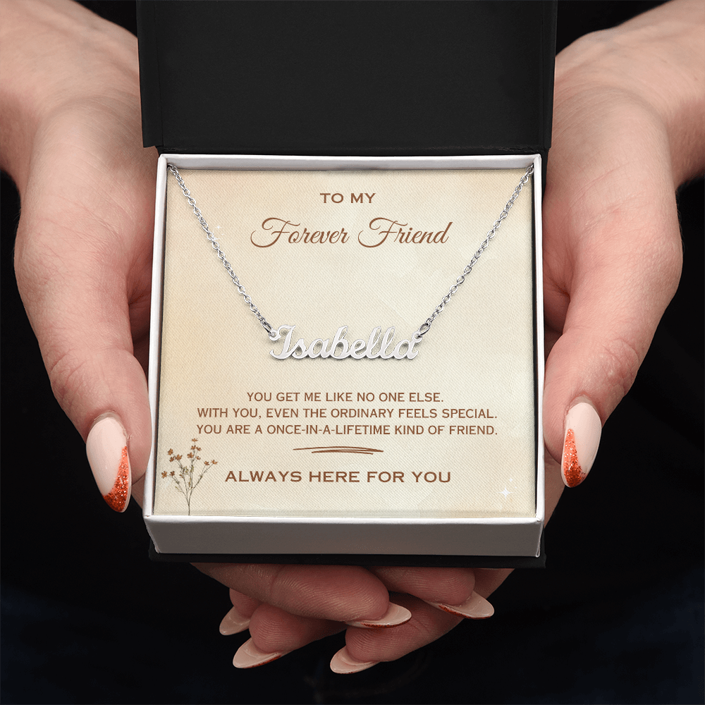 Personalized Forever Friend Name Necklace Gift