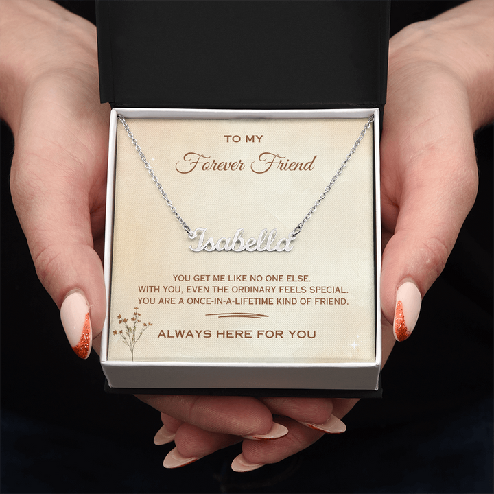 Personalized Forever Friend Name Necklace Gift