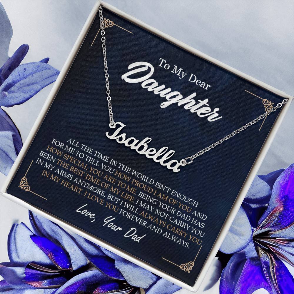 To My Daughter – Custom Name Necklace