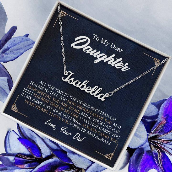 To My Daughter – Custom Name Necklace