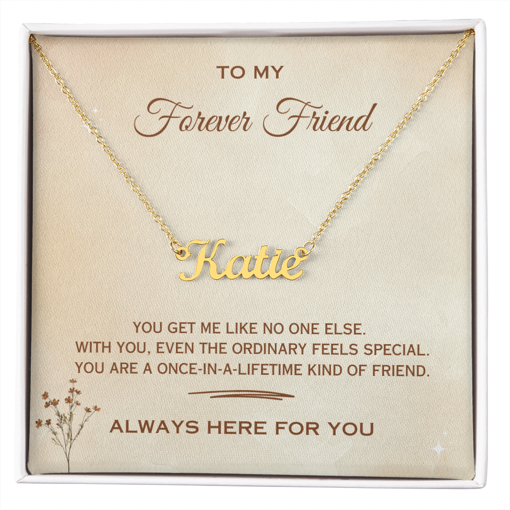 Personalized Forever Friend Name Necklace Gift