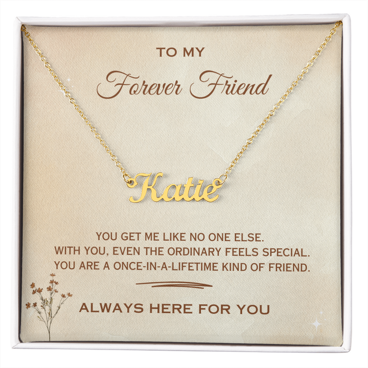 Personalized Forever Friend Name Necklace Gift