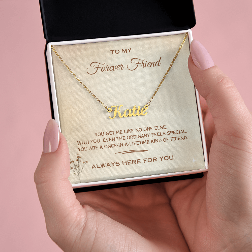 Personalized Forever Friend Name Necklace Gift