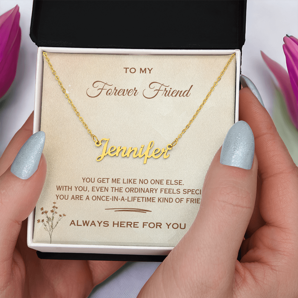Personalized Forever Friend Name Necklace Gift