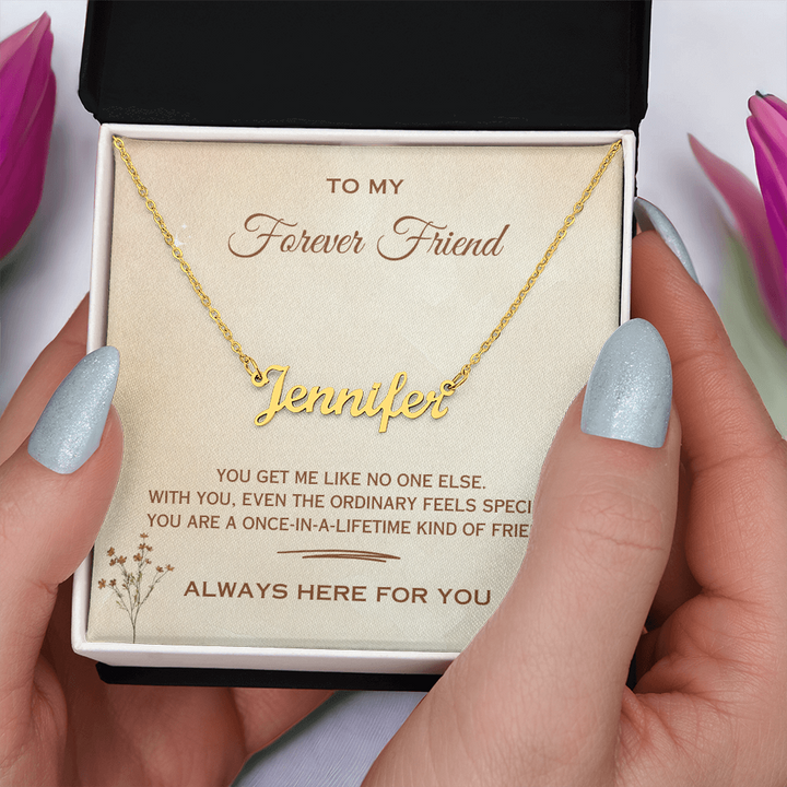 Personalized Forever Friend Name Necklace Gift