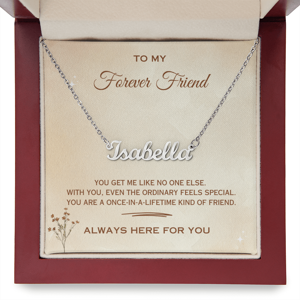 Personalized Forever Friend Name Necklace Gift