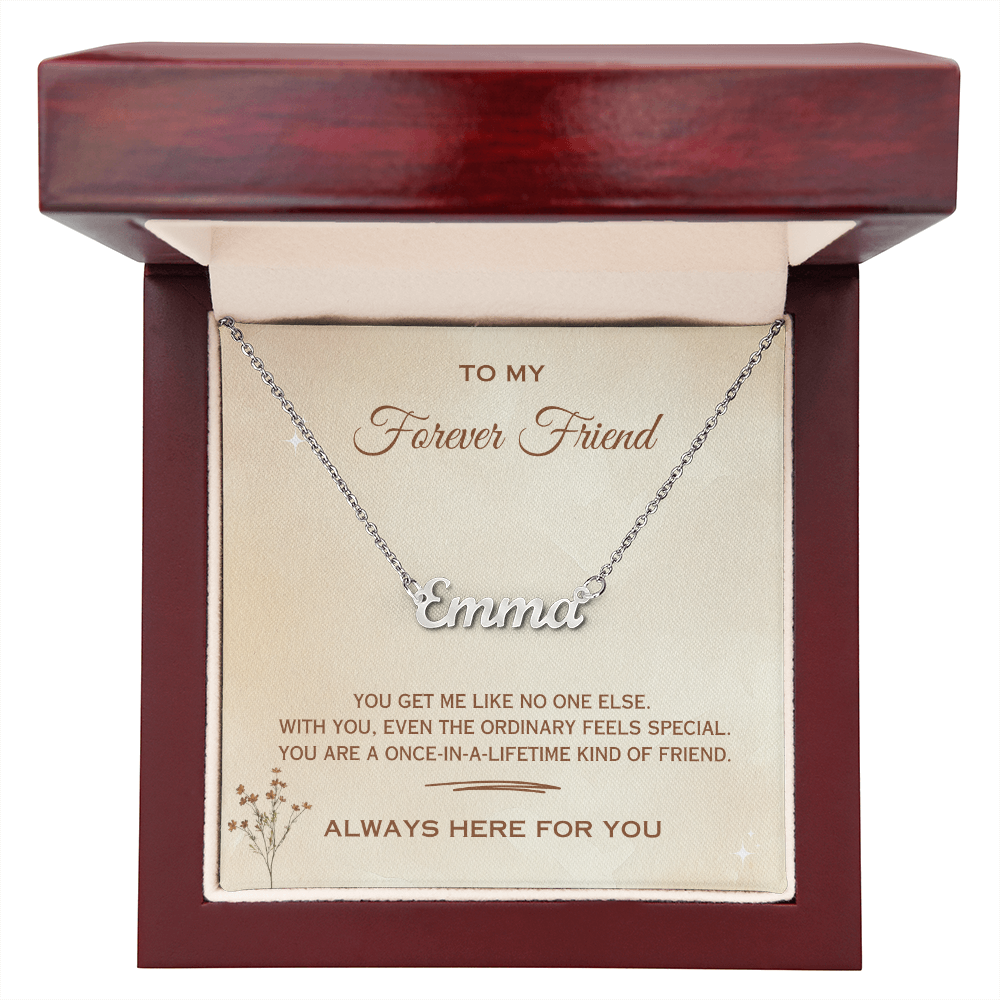 Personalized Forever Friend Name Necklace Gift