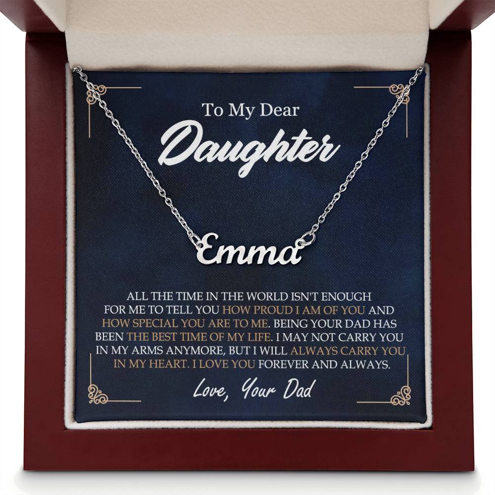 To My Daughter – Custom Name Necklace