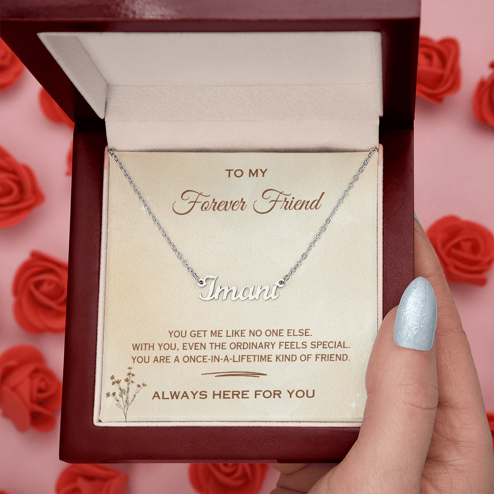 Personalized Forever Friend Name Necklace Gift